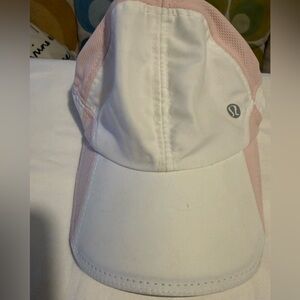 Lululemon Athletica White and Light Pink Hat